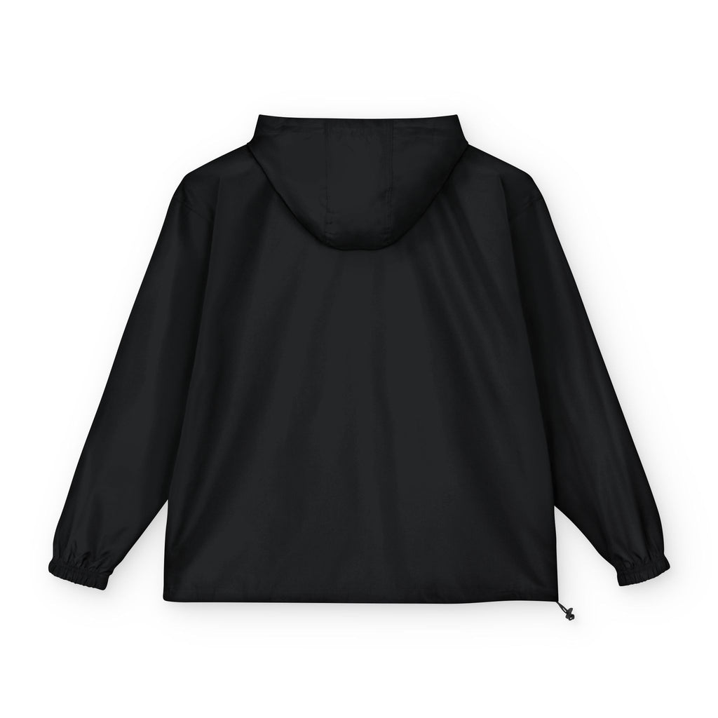 Black Packable Anorak Jacket with Minimal Starburst Logo