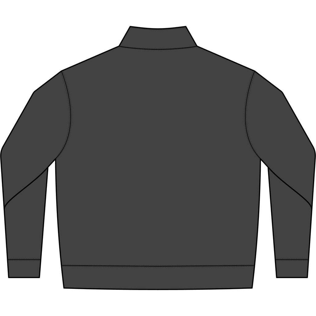 Faded Half-Zip Sweatshirt — Minimal Compass Chest Logo