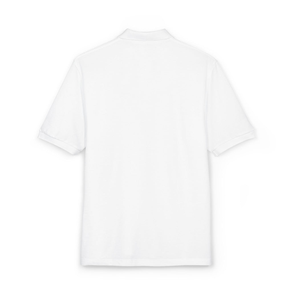 Embroidered Compass Polo Shirt — Minimalist Nautical Logo