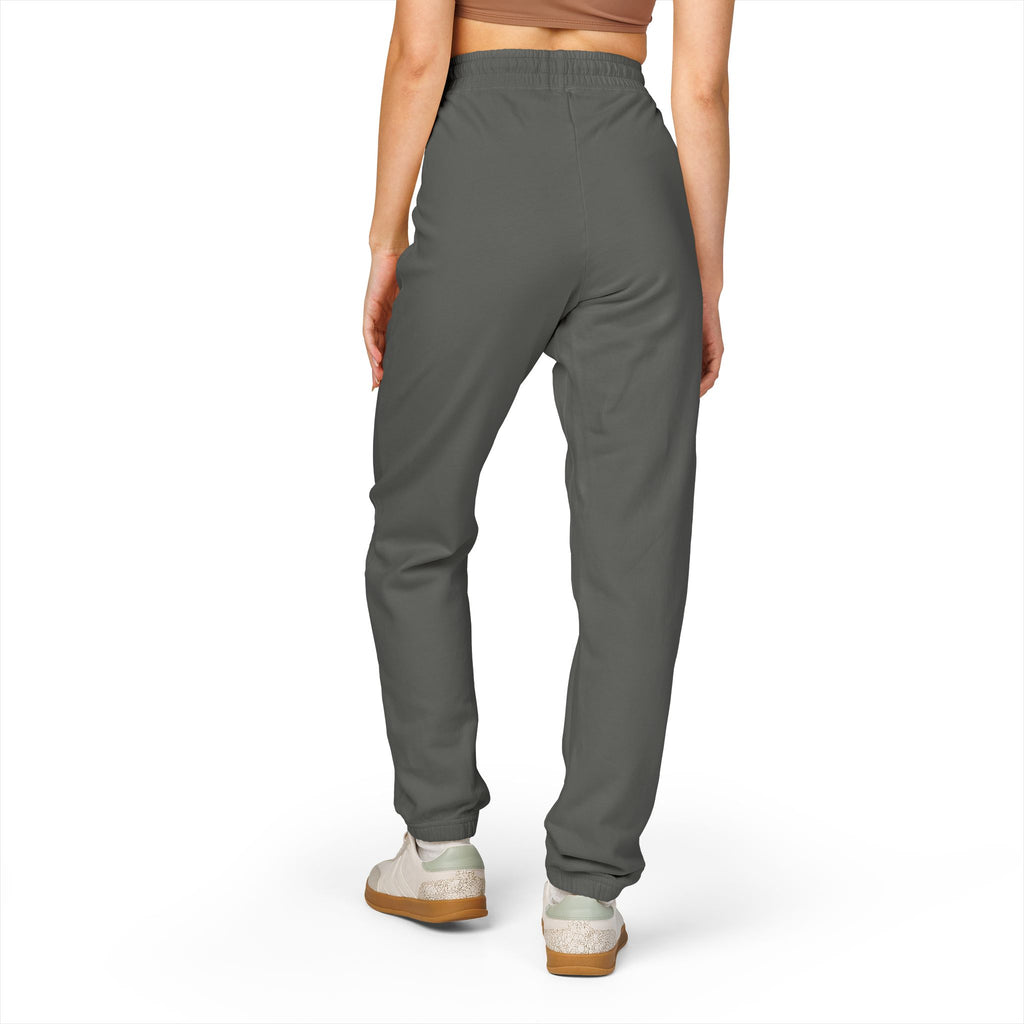 Compass Logo Fleece Sweatpants — Cozy Garment-Dyed Joggers