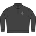 Faded Half-Zip Sweatshirt — Minimal Compass Chest Logo
