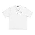 Embroidered Compass Polo Shirt — Minimalist Nautical Logo