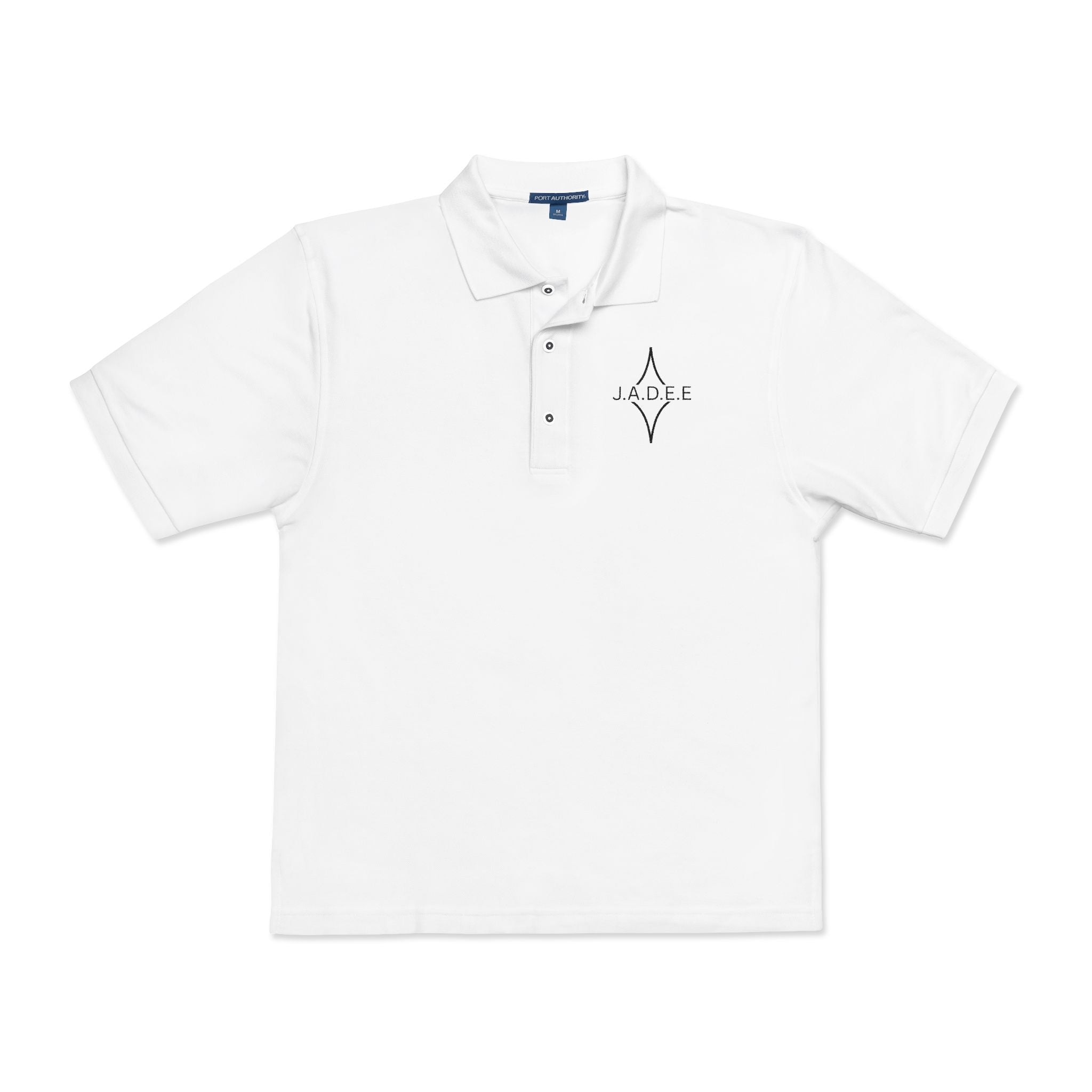 Embroidered Compass Polo Shirt — Minimalist Nautical Logo