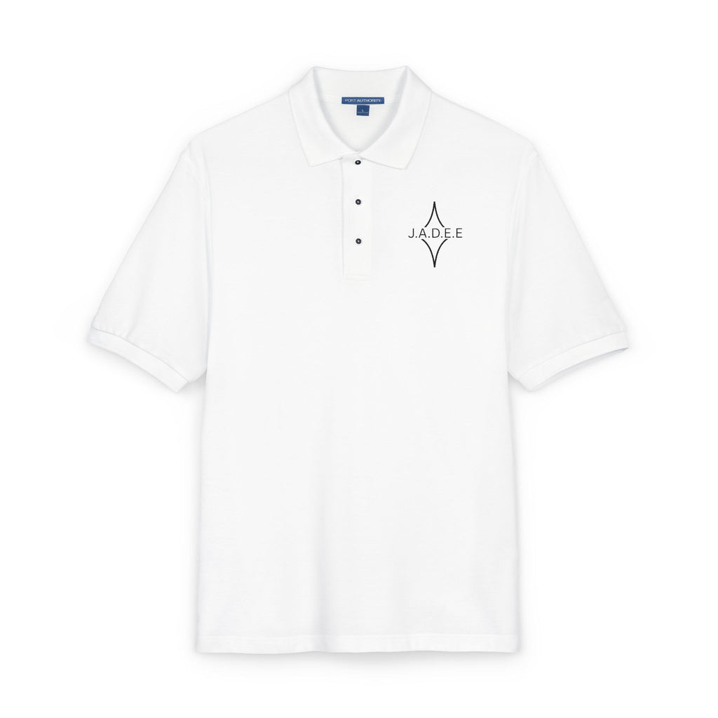 Embroidered Compass Polo Shirt — Minimalist Nautical Logo